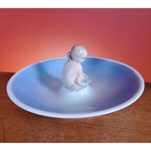 Vintage Royal Copenhagen 3231 Little Girl Child Mermaid Trinket Jewelry Dish EUC